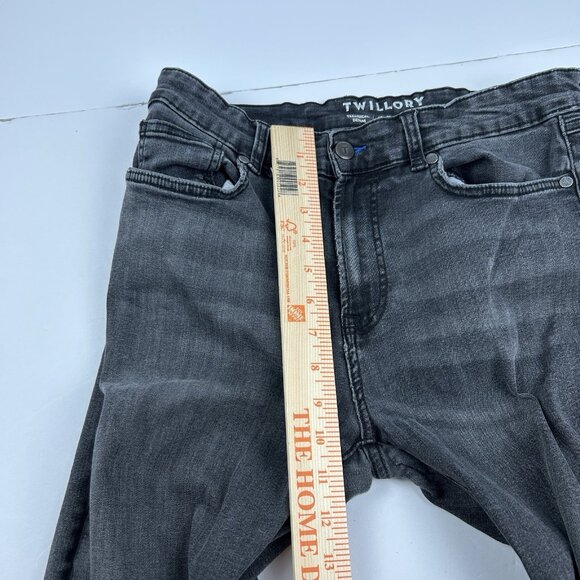 Twillory Technical Denim Tailored Fit Mens Jeans Black 32x30 Faded Casual - Picture 4 of 15